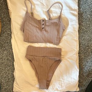 Aerie Ribbed High Waist Bikini XS